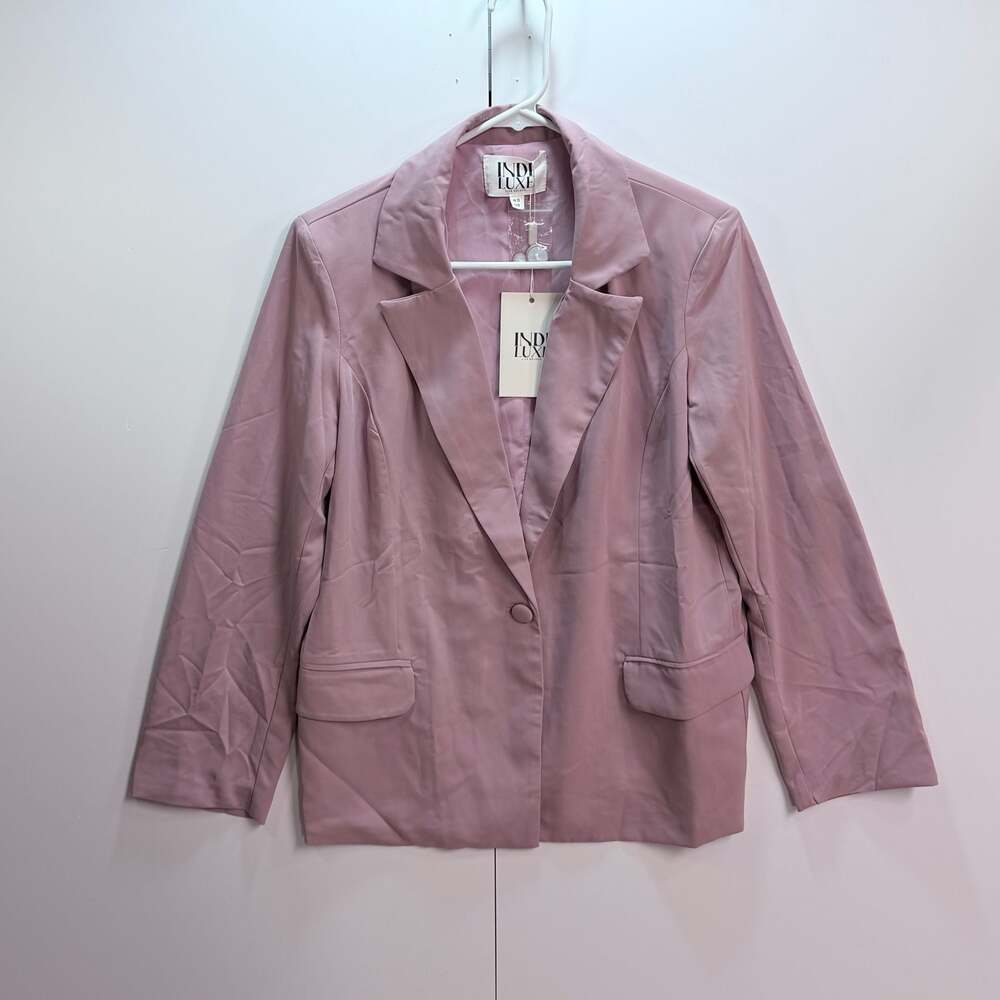 Indi Luxe Mauve Pink Single Button Blazer NWT Size S